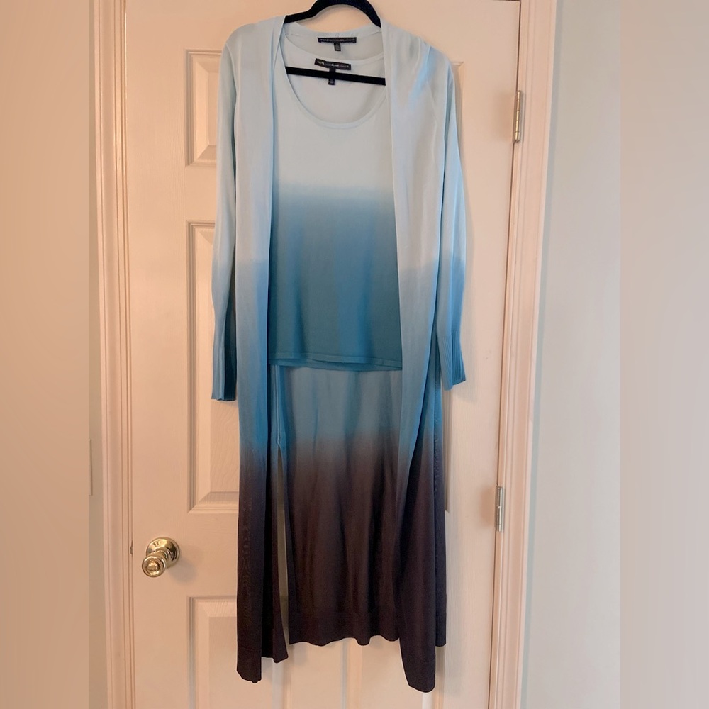 White Housese Black Market Two Piece Set, Duster and matching top